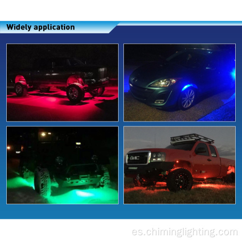 8pcs Control de aplicación LED LED ROCK LIGHT 2 pulgadas Luz Dome Luz RGB LED Rock Light para camión SUV ATV CAR